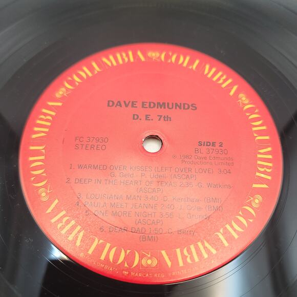 Dave Edmunds DE 7th Vinyl Record 1982 - Picture 6 of 6